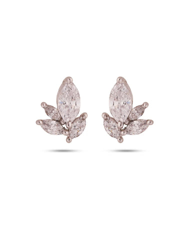 PETAL SOLITAIRE EARRINGS