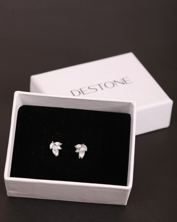 PETAL SOLITAIRE EARRINGS