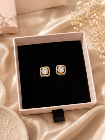 Serena Cushion Crystal Earrings