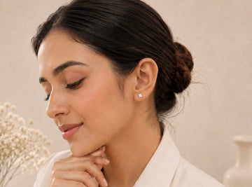 Classic Princess Solitaire Stud Earrings