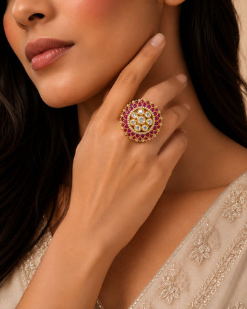 Lotus Mosaic Ring