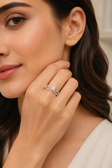 LAYERED DIAMOND HALO RING