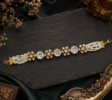 Orlienne pearl polki bracelet