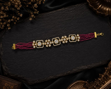 Petal Mosaic Polki Bracelet