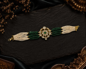 Floral Crest Polki Bracelet